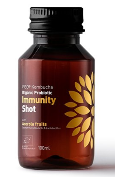 BIO Kombucha Energy Shot s acerolou a zázvorem 100 ml Vigo 